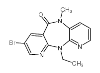 6H-Dipyrido[3,2-b:2',3'-e][1,4]diazepin-6-one,8-bromo-11-ethyl-5,11-dihydro-5-methyl- Structure