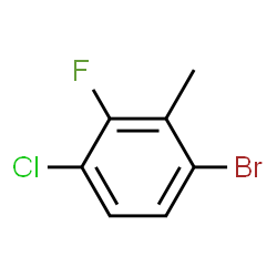 1-溴-4-氯-3-氟-2-甲基苯结构式