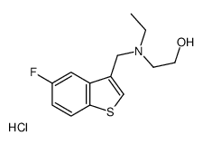 2-[ethyl-[(5-fluoro-1-benzothiophen-3-yl)methyl]amino]ethanol,hydrochloride Structure