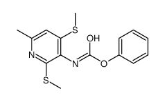phenyl N-[6-methyl-2,4-bis(methylsulfanyl)pyridin-3-yl]carbamate结构式