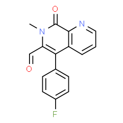 5-(4-FLUORO-PHENYL)-7-METHYL-8-OXO-7,8-DIHYDRO-[1,7]NAPHTHYRIDINE-6-CARBALDEHYDE结构式