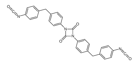 2,4-dioxo-1,3-diazetidine-1,3-diylbis[p-phenylenemethylene-p-phenylene] diisocyanate structure