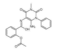 Benzamide,2-(acetyloxy)-N-(6-amino-1,2,3,4-tetrahydro-3-methyl-2,4-dioxo-1-phenyl-5-pyrimidinyl)-结构式