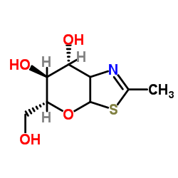 3a,6,7,7a-四氢-5-(羟基甲基)-2-甲基-(3aR,5R,6S,7R,7aR)-5H-吡喃并[3,2-d]噻唑-6,7-二醇结构式