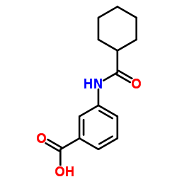 3-[(Cyclohexylcarbonyl)amino]benzoic acid Structure