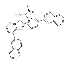 dimethyl-bis(2-methyl-4-quinolin-3-yl-1H-inden-1-yl)silane Structure