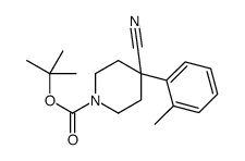 4-氰基-4-邻甲苯哌啶-1-羧酸叔丁酯结构式
