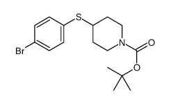 TERT-BUTYL 4-((4-BROMOPHENYL)THIO)PIPERIDINE-1-CARBOXYLATE Structure