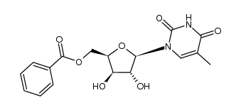 1-(5'-O-benzoyl-β-D-xylofuranosyl)thymine Structure