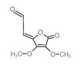 (2Z)-(3,4-dimethoxy-5-oxofuran-2(5H)-ylidene)ethanal (en)Acetaldehyde, (3,4-dimethoxy-5-oxo-2(5H)-furanylidene)-, (Z)- (en)结构式