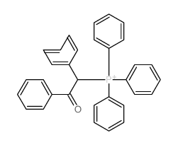 methanesulfonic acid; (2-oxo-1,2-diphenyl-ethyl)-triphenyl-phosphanium structure