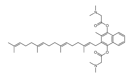 1,4-bis(N,N-dimethylglycyloxy)-2-methyl-3-tetraprenyl-4-hydroxy-naphthalene结构式