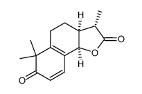 (3aS)-3c,6,6-trimethyl-(3ar,9bc)-3,3a,4,5,6,9b-hexahydro-naphtho[1,2-b]furan-2,7-dione结构式