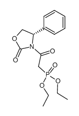 (4S)-3-[(diethylphosphoro)-acetyl]-4-phenyl-2-oxazolidinone结构式