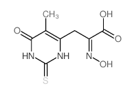 2-hydroxyimino-3-(5-methyl-6-oxo-2-sulfanylidene-3H-pyrimidin-4-yl)propanoic acid Structure
