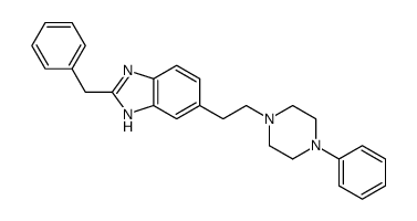 2-benzyl-6-[2-(4-phenylpiperazin-1-yl)ethyl]-1H-benzimidazole结构式