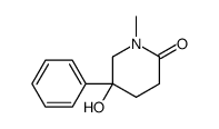 5-hydroxy-1-methyl-5-phenylpiperidin-2-one结构式