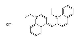 1-ethyl-2-[(1-ethylquinolin-1-ium-4-yl)methylidene]quinoline,chloride结构式