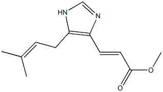 3-[5-(3-Methyl-but-2-enyl)-1H-imidazol-4-yl]-acrylic acid methyl ester Structure