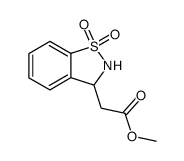 (1,1-dioxo-2,3-dihydro-1H-1λ6-benzo[d]isothiazol-3-yl)-acetic acid methyl ester结构式