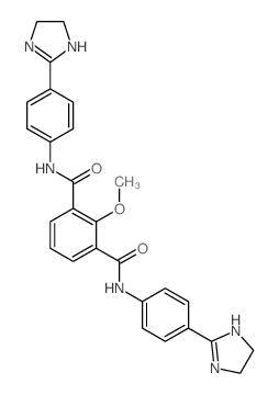 1,3-Benzenedicarboxamide,N1,N3-bis[4-(4,5-dihydro-1H-imidazol-2-yl)phenyl]-2-methoxy- Structure