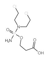 Propanoic acid,3-[[amino[bis(2-chloroethyl)amino]phosphinyl]oxy]- structure