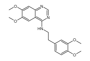 [2-(3,4-dimethoxyphenyl)ethyl]-(6,7-dimethoxyquinazolin-4-yl)-amine结构式
