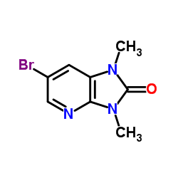 6-Bromo-1,3-dimethyl-1,3-dihydro-2H-imidazo[4,5-b]pyridin-2-one结构式