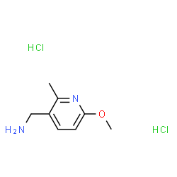 (6-甲氧基-2-甲基吡啶-3-基)甲胺二盐酸盐结构式