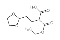 1,3-Dioxolane-2-butanoicacid, a-acetyl-, ethyl ester Structure