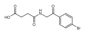 N-[2-(4-bromo-phenyl)-2-oxo-ethyl]-succinamic acid结构式