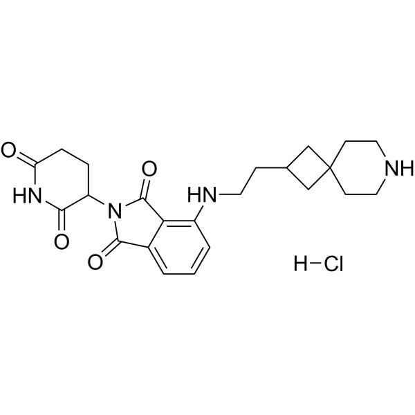 Thalidomide-NH-C2-azaspiro[3.5]nonane hydrochloride结构式