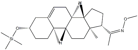3β-(Trimethylsilyloxy)pregn-5-en-20-one O-methyl oxime Structure