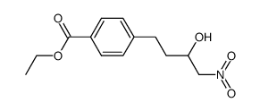 4-(3-hydroxy-4-nitrobutyl)benzoic acid ethyl ester Structure