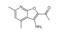 1-(3-AMINO-4,6-DIMETHYL-FURO[2,3-B]PYRIDIN-2-YL)-ETHANONE结构式