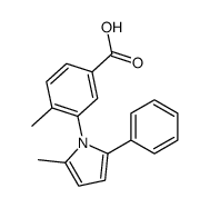 4-methyl-3-(2-methyl-5-phenylpyrrol-1-yl)benzoic acid Structure
