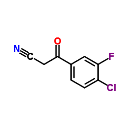 BENZENEPROPANENITRILE, 4-CHLORO-3-FLUORO-B-OXO- Structure