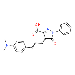 4-[3-[4-(dimethylamino)phenyl]allylidene]-4,5-dihydro-5-oxo-1-phenyl-1H-pyrazole-3-carboxylic acid结构式
