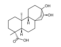 ent-13,16α-Dihydroxy-17-nor-kauran-19-saeure结构式