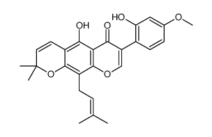 5-Hydroxy-3-(2-hydroxy-4-methoxyphenyl)-8,8-dimethyl-10-(3-methyl-2-butenyl)-4H,8H-benzo[1,2-b:5,4-b']dipyran-4-one structure