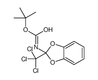 Carbamic acid, [2-(trichloromethyl)-1,3-benzodioxol-2-yl]-, 1,1-dimethylethyl ester (9CI) Structure