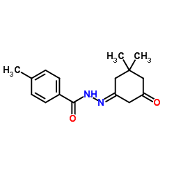 N'-[(1E)-3,3-Dimethyl-5-oxocyclohexylidene]-4-methylbenzohydrazide Structure