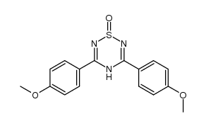 3,5-di(4-methoxyphenyl)-1,2,4,6-thiatriazine 1-oxide结构式