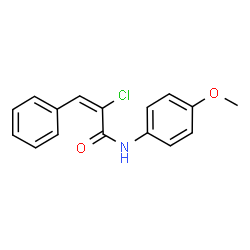 (2E)-2-chloro-N-(4-methoxyphenyl)-3-phenylprop-2-enamide Structure
