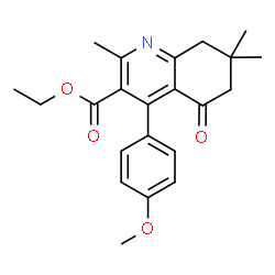 Ethyl 4-(4-methoxyphenyl)-2,7,7-trimethyl-5-oxo-5,6,7,8-tetrahydro-3-quinolinecarboxylate结构式