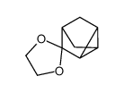 spiro[1,2,3,4,5,6-hexahydrotricyclo[2.2.1.02,6]heptane-7,2'-1,3-dioxolane]结构式