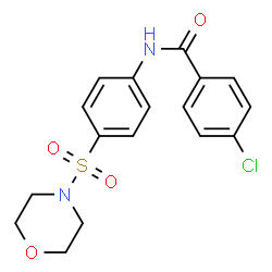 4-chloro-N-[4-(4-morpholinylsulfonyl)phenyl]benzamide结构式