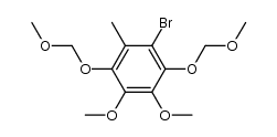 2,3-dimethoxy-5-methyl-1,4-bismethoxymethyloxy-6-bromobenzene结构式