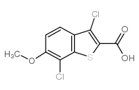 3,7-Dichloro-6-methoxy-1-benzothiophene-2-carboxylic acid Structure