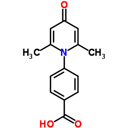 4-(2,6-Dimethyl-4-oxo-1(4H)-pyridinyl)benzoic acid Structure